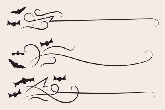 Halloween Bats Flourish Dividers