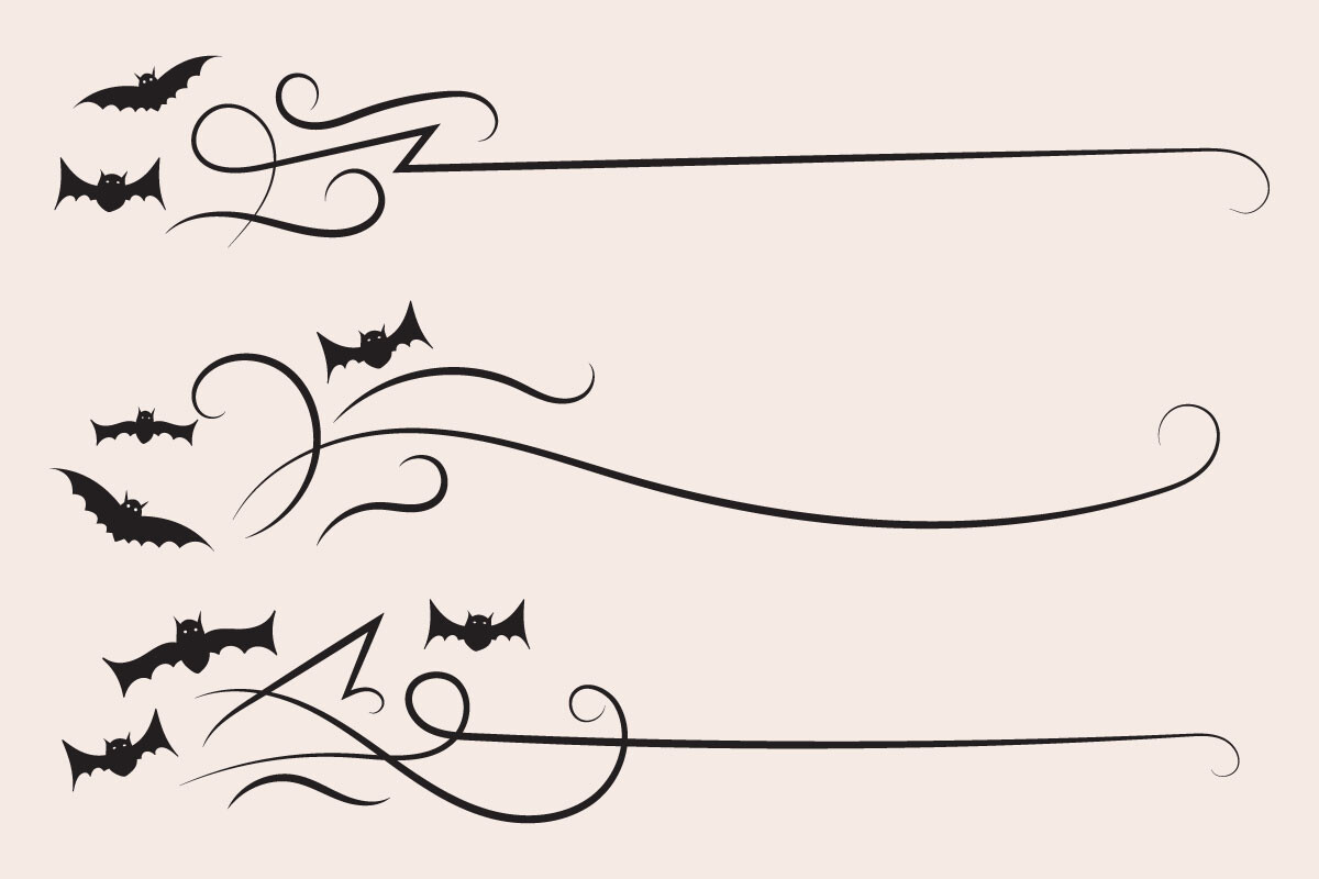 Halloween Bats Flourish Dividers