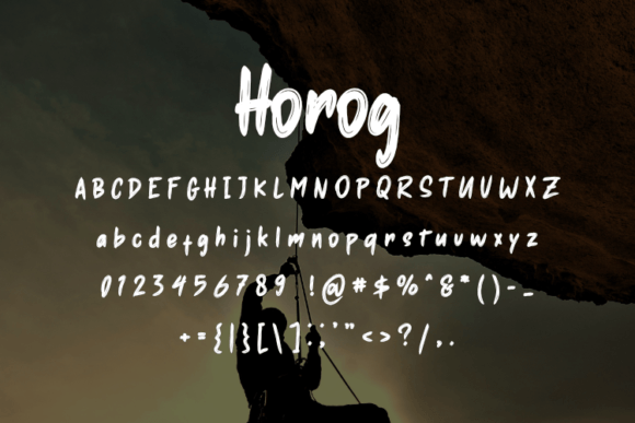 Horog Font PNG with transparent background - Preview 1