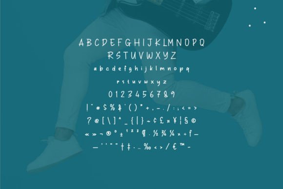 Jump & Rolls Font PNG with transparent background - Preview 3