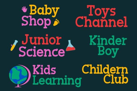 Kinderlab Font PNG with transparent background - Preview 2