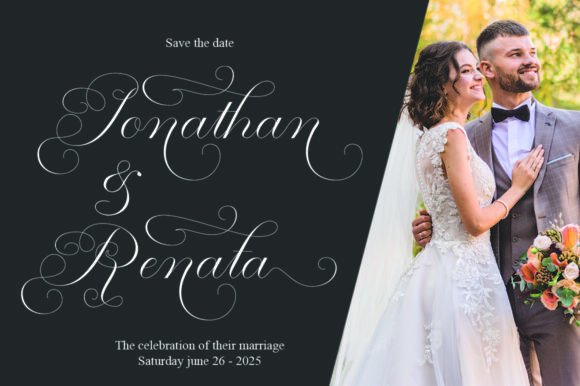 Manhattan Calligraphy Font PNG with transparent background - Preview 1