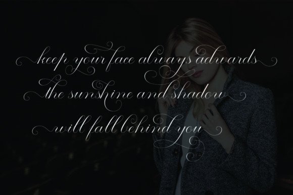 Manhattan Calligraphy Font PNG with transparent background - Preview 2