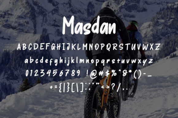 Masdan Font PNG with transparent background - Preview 1