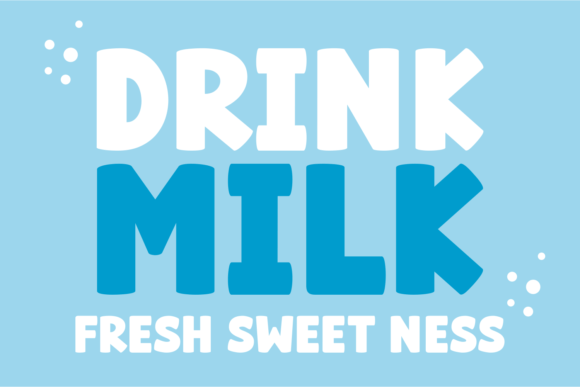 Milk Fields Font PNG with transparent background - Preview 1
