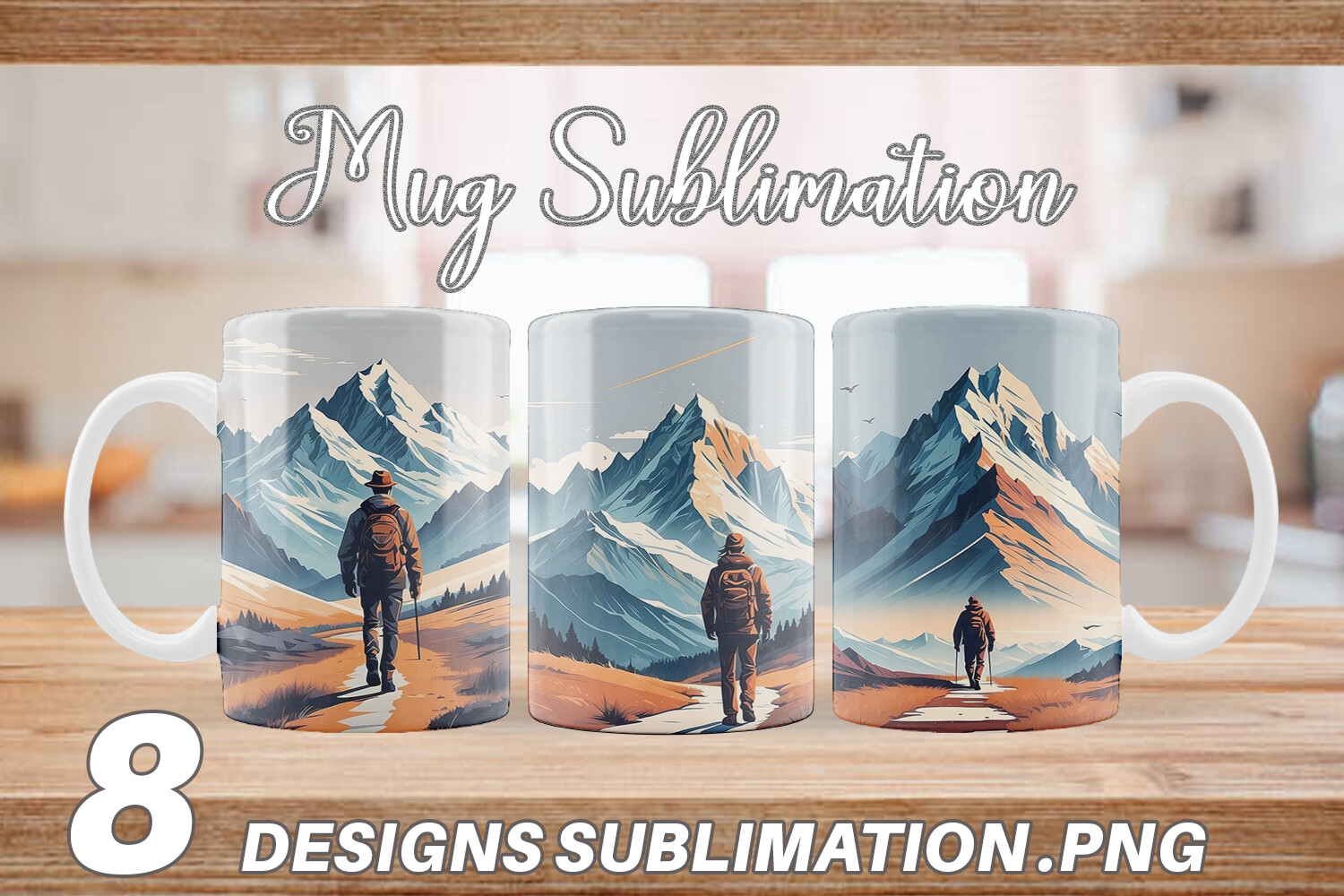 Mug Wrap Mountain Graphic by Artnoy · Creative Fabrica