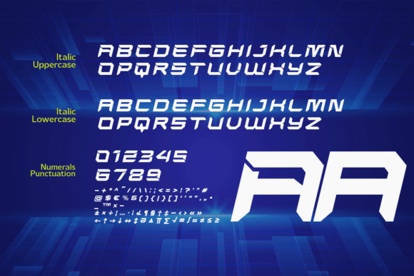 Nguleglo Tech Font PNG with transparent background - Preview 2