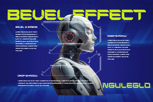 Nguleglo Tech Font PNG with transparent background - Preview 5