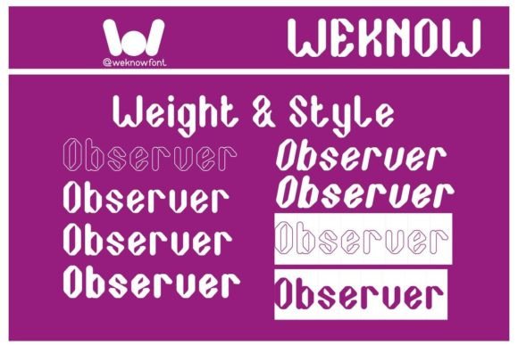 Observer Font PNG with transparent background - Preview 5