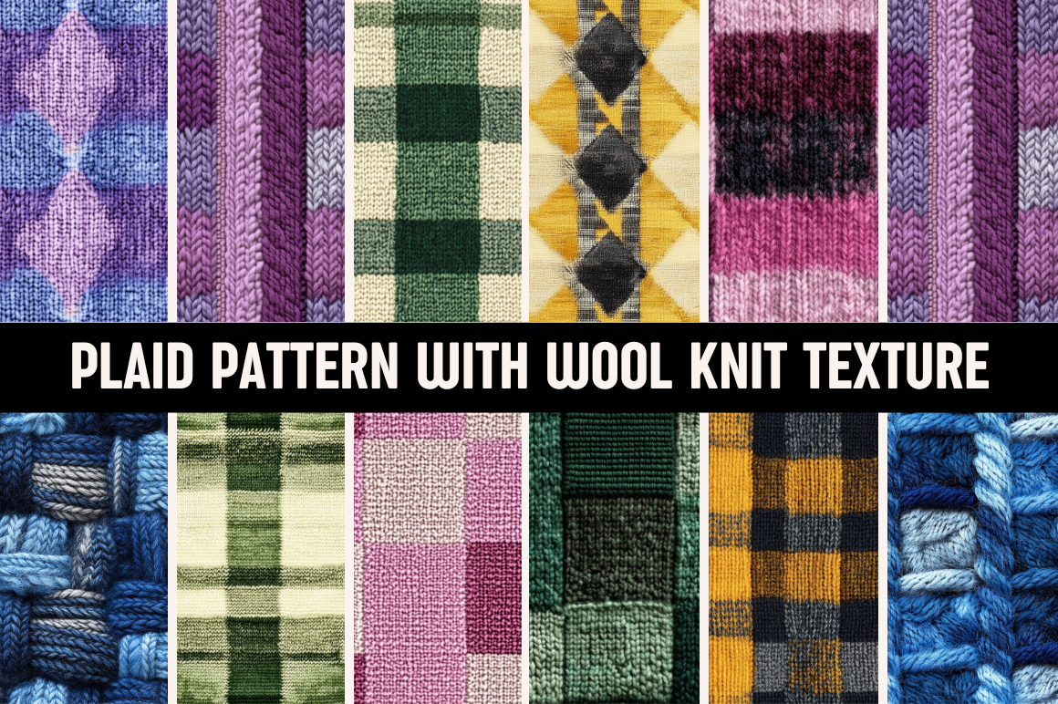 Plaid Patterns with Wool Texture