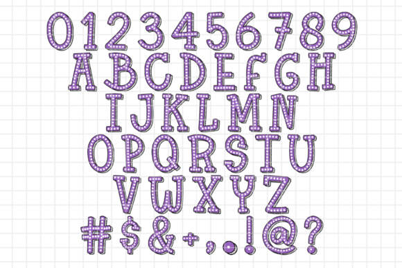 Rainbow Marquee Font PNG with transparent background - Preview 2