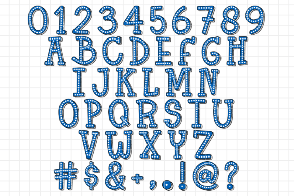 Rainbow Marquee Font PNG with transparent background - Preview 3