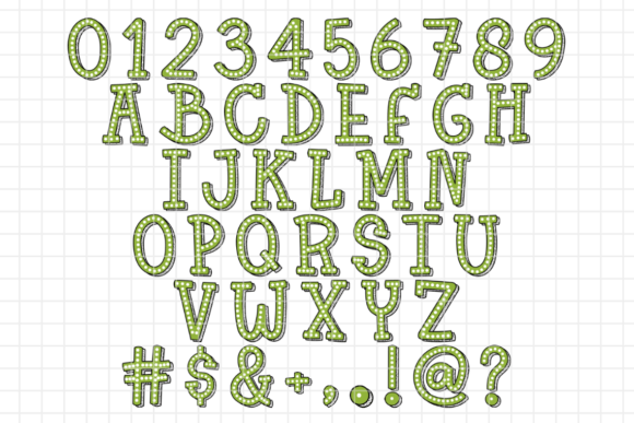 Rainbow Marquee Font PNG with transparent background - Preview 4