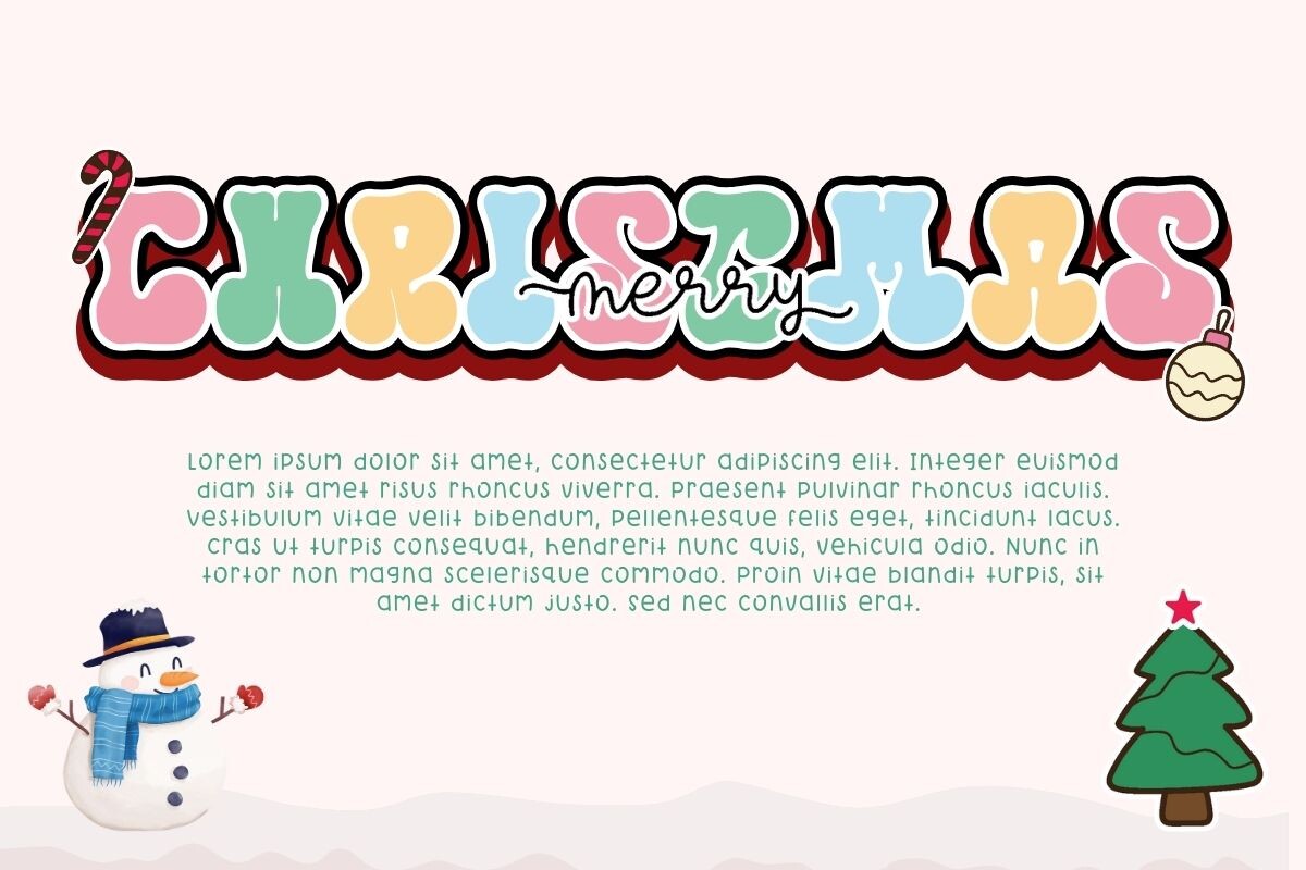 Retro Christmas Font - photo 2