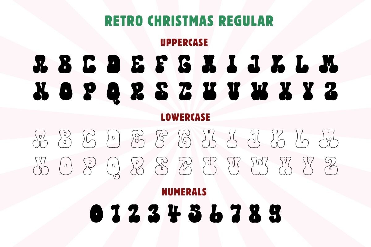 Retro Christmas Font - photo 8