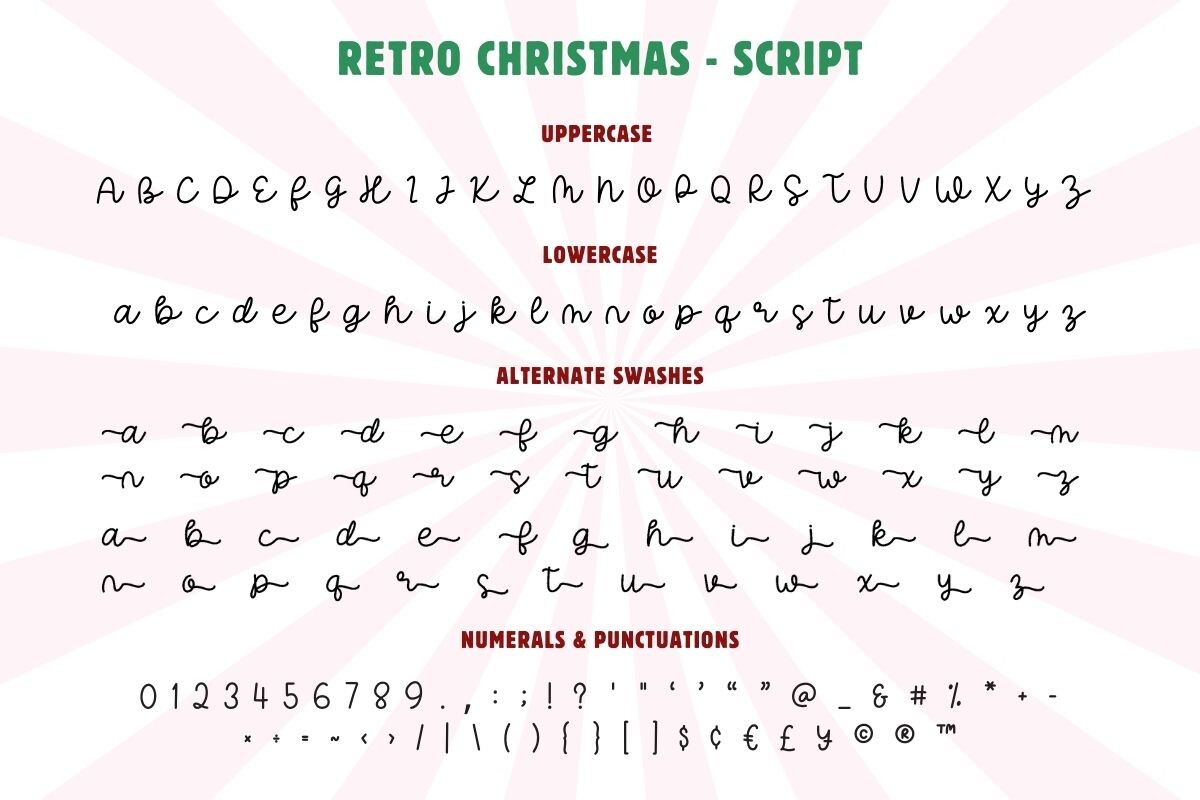 Retro Christmas Font - photo 9
