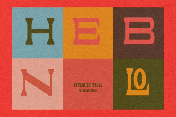 Roiheken Heben Font PNG with transparent background - Preview 4