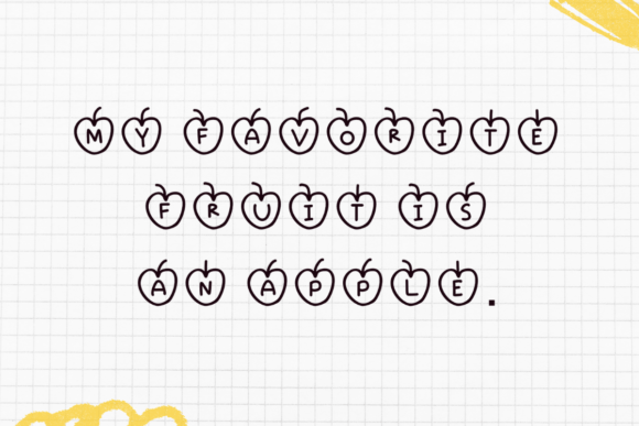 Apple Fruit Font - Preview 1