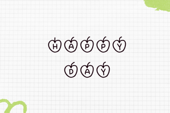 Apple Fruit Font - Preview 2