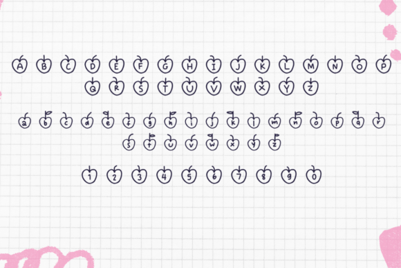 Apple Fruit Font - Preview 3