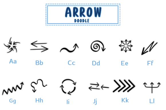 Arrow Doodle Font - Preview 1