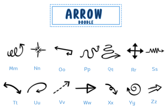 Arrow Doodle Font - Preview 2