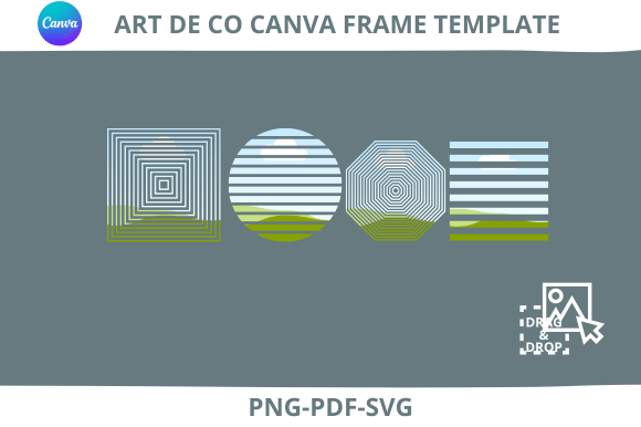Heart Canva Frame Template Drag and Drop Graphic by cryptoaccenthub ...