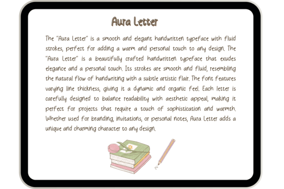 Aura Letter Font - Preview 1