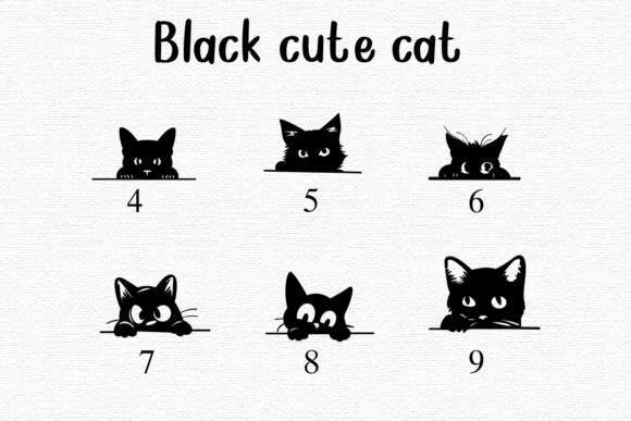 Black Cute Cat Font - Preview 3