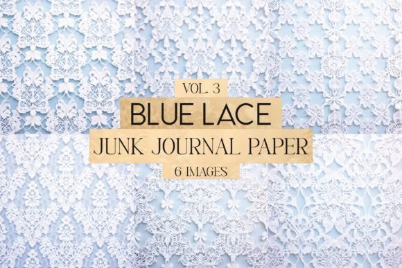 Blue Lace Junk Journal Paper Vol. 3