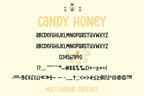 Candy Honey Duo Font PNG with transparent background - Preview 6