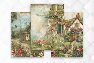 Cottage Garden Digital Paper Bundle Graphic by Digital_Art12 · Creative ...