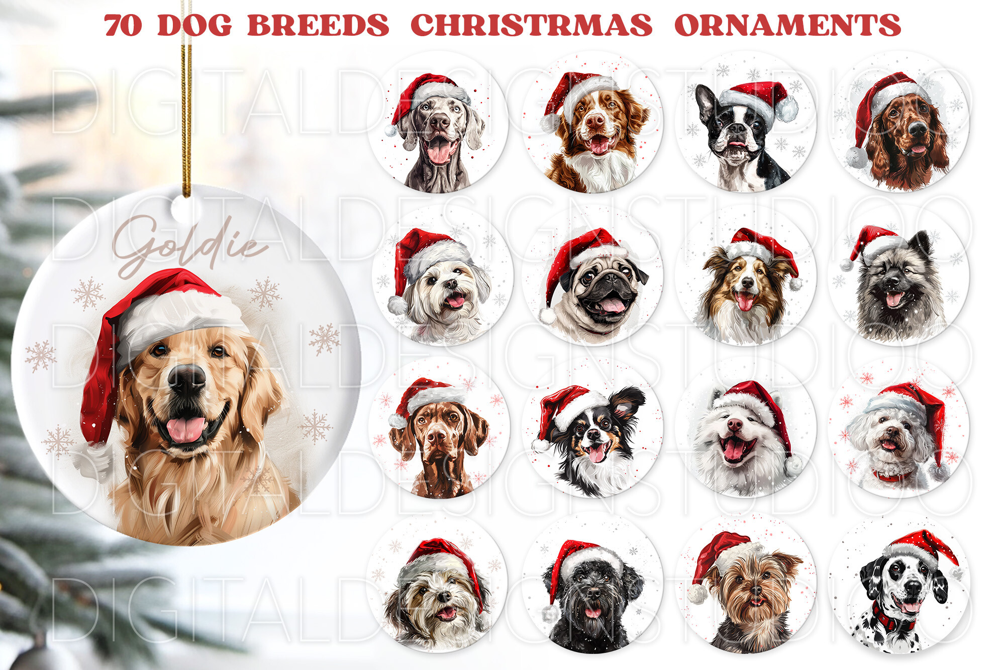 Country Christmas Ornaments Png, Farm