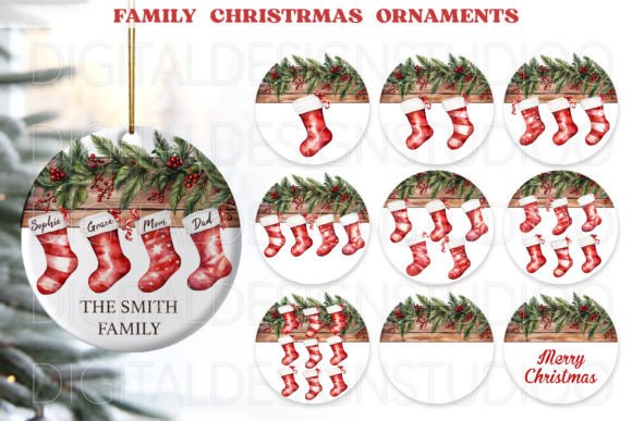 Family Christmas Ornament Png, Christmas