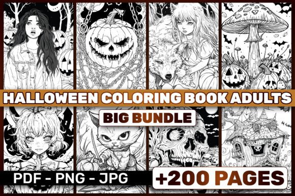 HORROR HALLOWEEN COLORING BOOK ADULTS