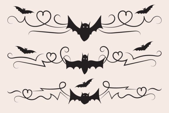 Halloween Bats Flourish Dividers