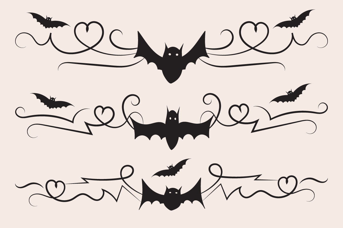 Halloween Bats Flourish Dividers