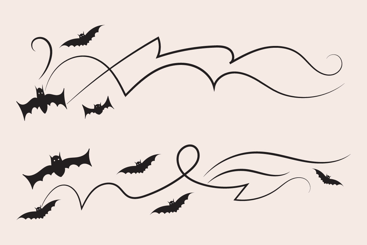 Halloween Bats Flourish Dividers