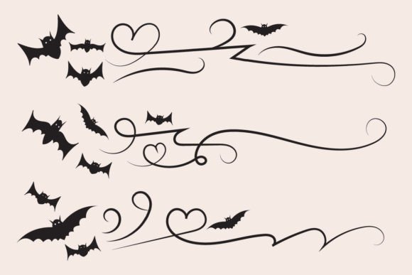 Halloween Bats Flourish Dividers
