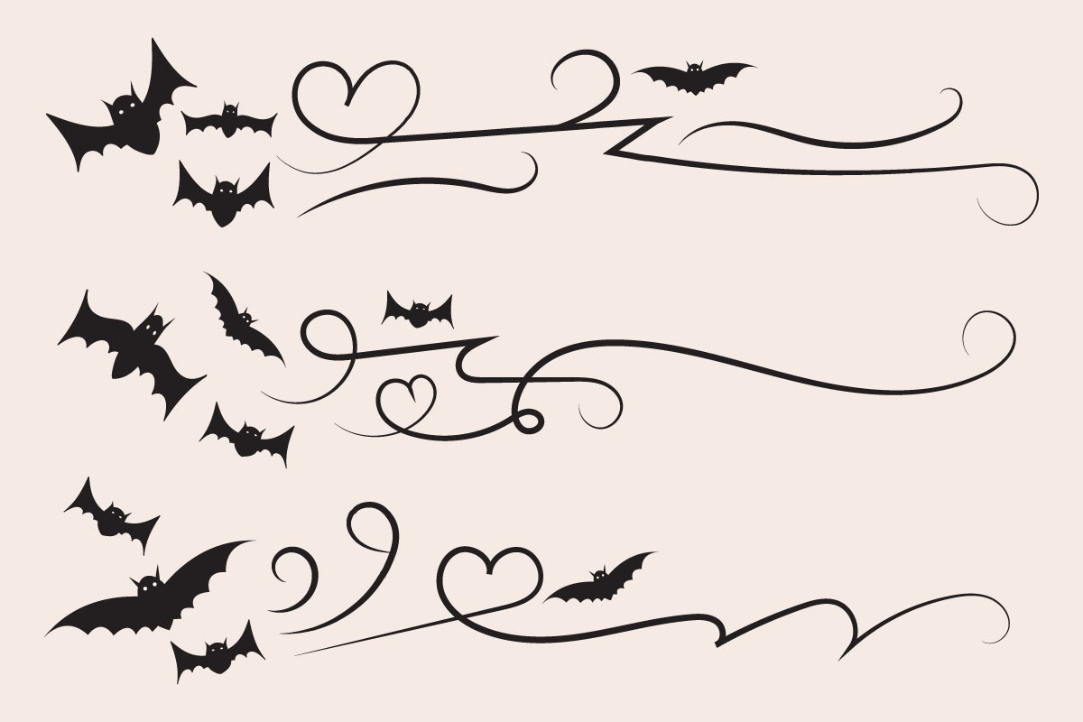 Halloween Bats Flourish Dividers