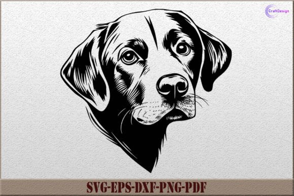 Labrador peeking dog vector SVG cut file for Cricut hat patches decals and left-chest shirts