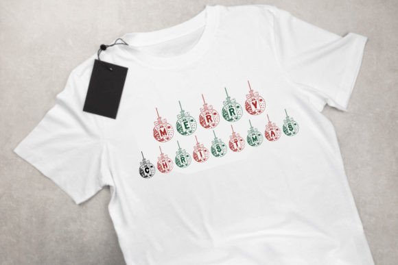Merry Christmas Ball Font PNG with transparent background - Preview 1