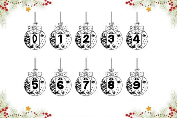 Merry Christmas Ball Font PNG with transparent background - Preview 3