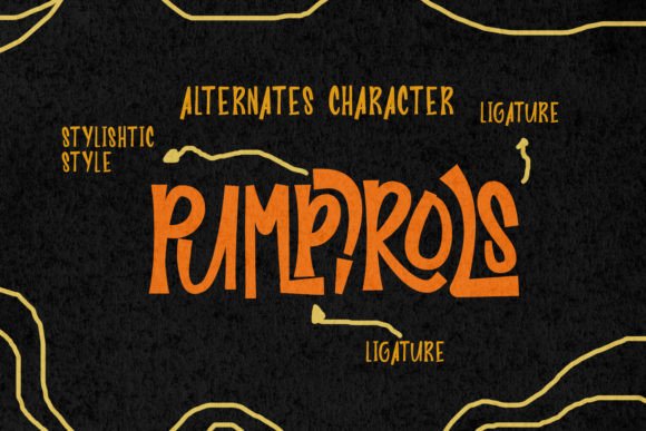 Pumpirols Font PNG with transparent background - Preview 3