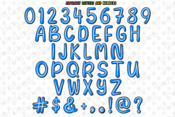 Rainbow Dolly Neon Font PNG with transparent background - Preview 2