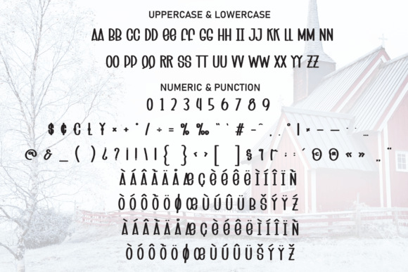 Snow Farmhouse Font PNG with transparent background - Preview 6