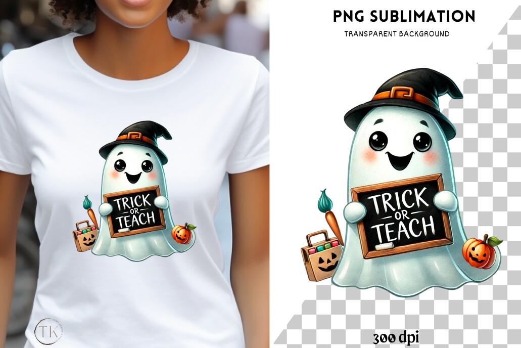 Trick or Teach Retro PNG, Halloween Graphic by Tanya Kart · Creative ...