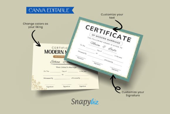 Custom Marriage Certificate Template
