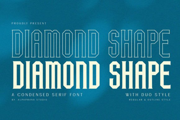 Diamond Shape Serif Font By alpapranastudio