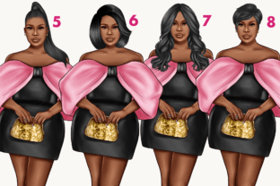 Glam Girls Png Clipart Set Graphic by TheGGShop · Creative Fabrica